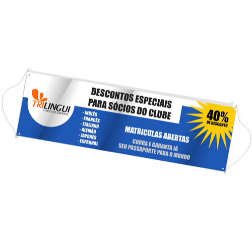 10- Faixa Promocional - Lona 280g - 4x0 - 100x200cm